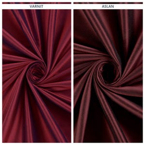 Shantung Silk Curtains. Plain Custom Window Drapes for Bedroom, Living, Dining, Kids Room. Blackout Add-On. Crimson Red/ Wine Red/ Burgundy