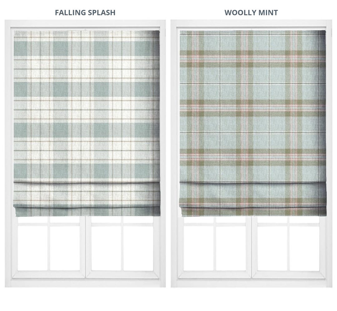 Windowpane Checkered/ Plaid Designer Fabric by the Yard for Window ...