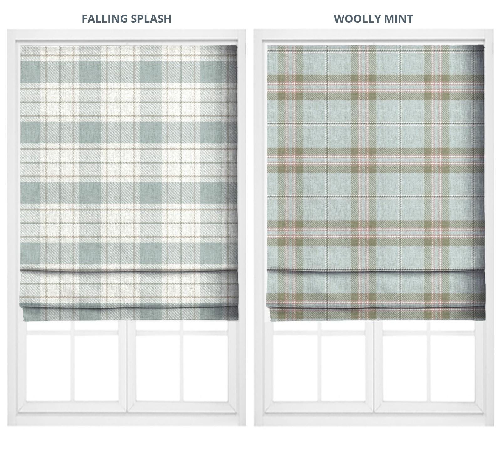 Windowpane Checkered/ Plaid Designer Fabric by the Yard for Window ...