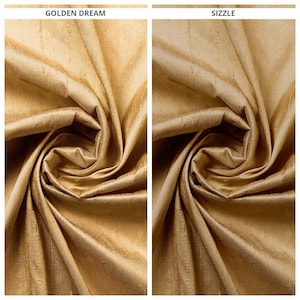 Dupioni Silk Fabric by the Yard for Curtains, Roman Shades, Blinds, Valances & Home Decor (Golden Beige/ Golden Brown)