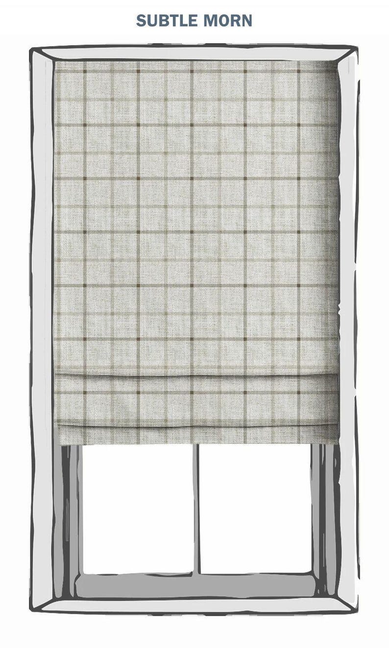Windowpane Checkered/ Plaid Curtains. Custom Size Lined Window Drapes ...