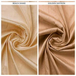 Dupioni Silk Fabric by the Yard for Curtains, Roman Shades, Blinds, Valances & Home Decor (Fawn/ Peachy Beige)