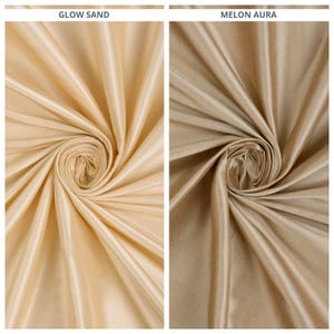Shantung Silk Fabric by the Yard for Curtains, Roman Shades, Blinds, Valances & Home Decor (Warm Ivory/ Beige/ Peanut Brown)