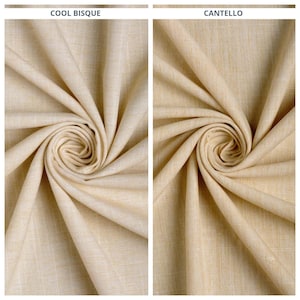 Plain Linen Texture Fabric by the Yard for Window Treatments, Cornices, Pillows, Cushions, Bed Runners, Table Covers & Home Decor (Beige)