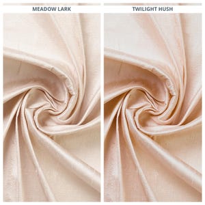 Dupioni Silk Curtains. Plain Custom Window Drapes for Bedroom, Living, Dining, Kids Room, Office. Blackout Add-On. Light Pink/ Blush Pink