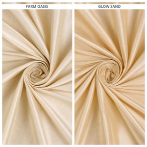 Shantung Silk Fabric by the Yard for Curtains, Roman Shades, Blinds, Valances & Home Decor (Warm Ivory/ Pale Beige)
