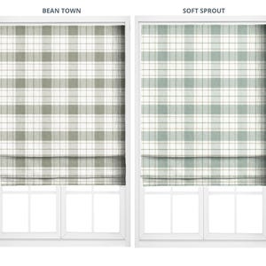 Tartan/ Plaid/ Checked Custom Size Curtains. Lined Window Drapes. Pinch Pleat Drapery Option. Blackout Add-On. Olive Green/ Aqua Blue