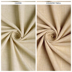 Plain Linen Texture Fabric by the Yard for Window Treatments, Pillows, Cushions, Cornices, Bedding, Table Runners & Home Decor (Beige)
