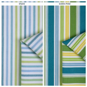 Striped Cotton Curtains. Custom Size Window Drapes. Any Length/ Width. Pleated/ Casual Header. Blackout Add-On. Blue/ Green/ Yellow/ White