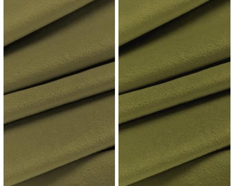 Effen fluwelen stof op maat gesneden voor meubelbekleding, banken, stoelen, poefen, zitbanken, hoofdborden en woondecoratie (groen/olijfgroen)