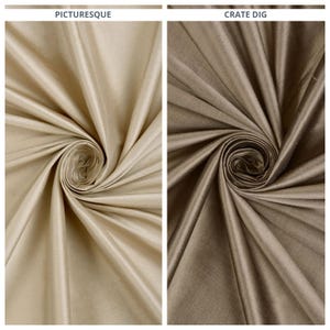 Shantung Silk Fabric by the Yard for Curtains, Roman Shades, Blinds, Valances & Home Decor (Wheat Beige/ Peanut Brown)