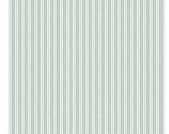 Aqua Blue Ticking Stripe/ Faded-effect Awning Stripe Roman Shades