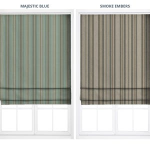 Tissu velours rayé au mètre pour le rembourrage, le canapé, les chaises, le pouf, les banquettes, les têtes de lit et la décoration intérieure (bleu oeuf de canard/gris taupe)