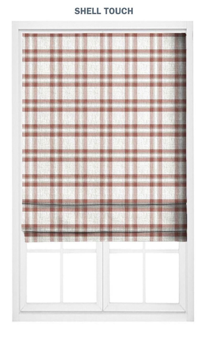 Windowpane Check/ Plaid/ Tartan Roman Shades. Custom Window Blinds for ...