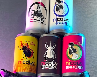 SET x5 MINI Cyberpunk 2077 Inspired NiCola Soda Cans