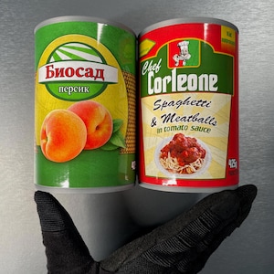 DayZ inspiriert | Canned Spaghetti + Peaches Vorratsdosen Set