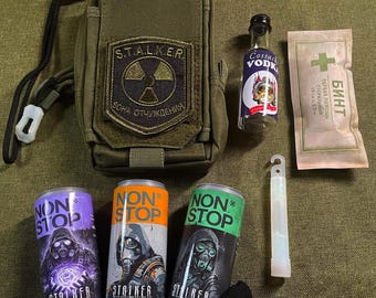 Set di bibite mini NON STOP ispirato a S.T.A.L.K.E.R. + custodia tattica