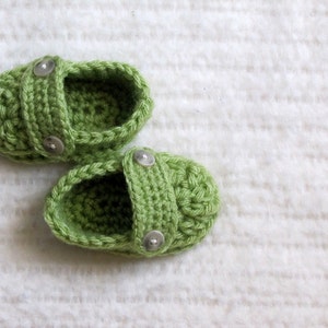 Green Crocheted Baby Loafers, Baby Booties, Baby Shoes, Infant Booties, Spring Baby Booties, Gender Neutral Baby Gift image 5