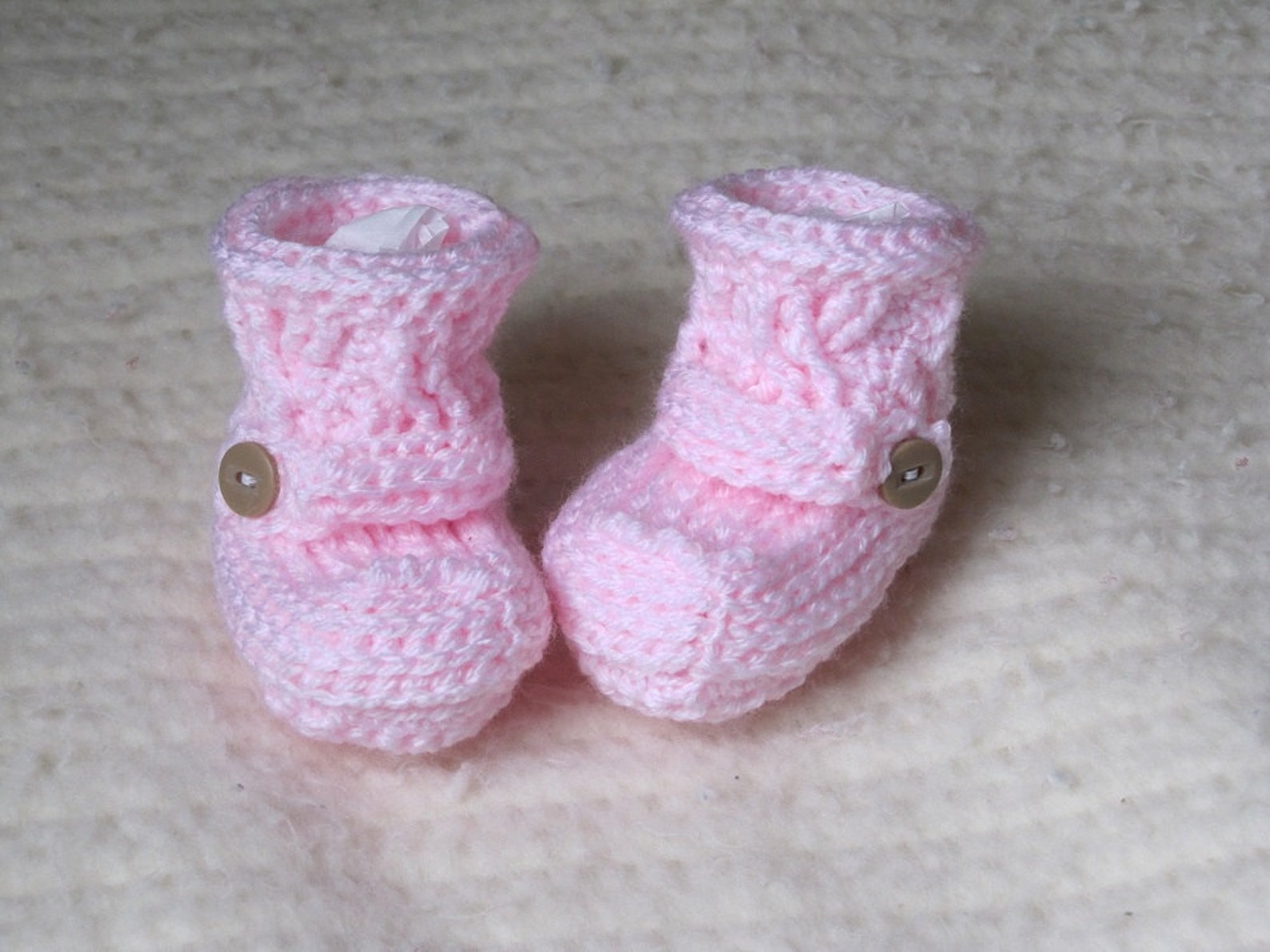 Light Pink Baby Booties, Crochet Baby Boots, Baby Girl Booties, Pink