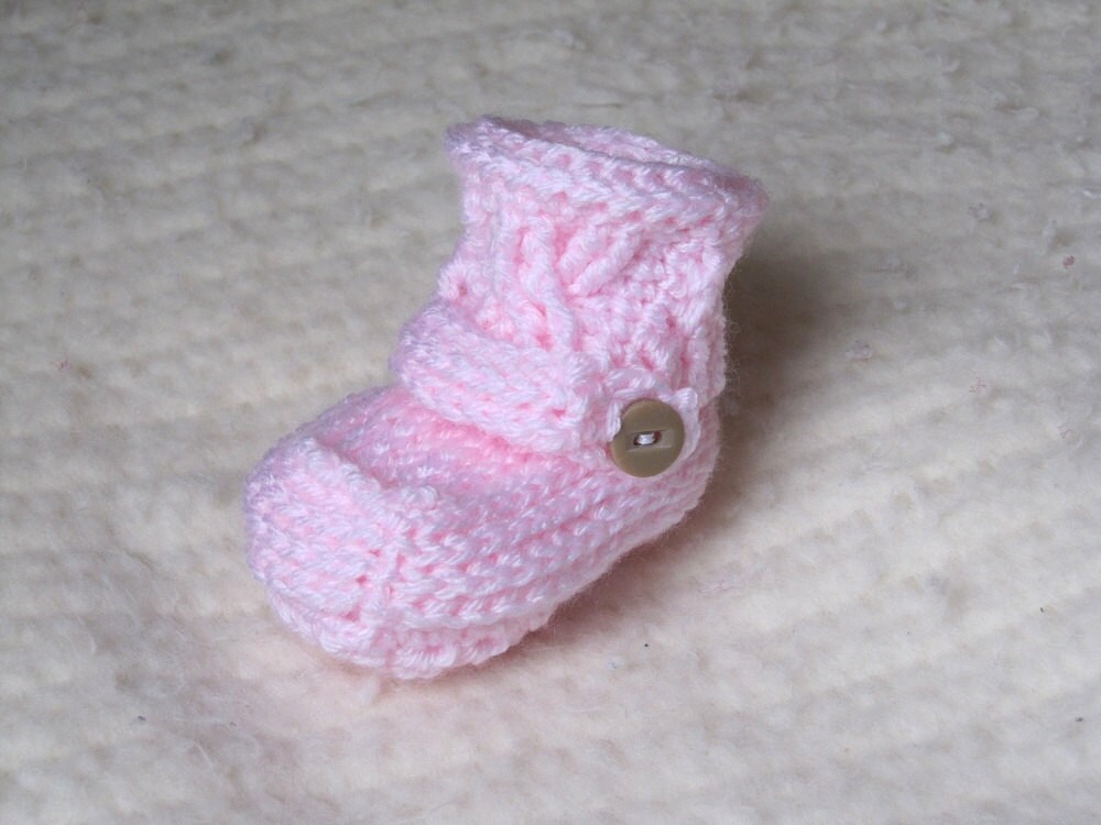 Light Pink Baby Booties, Crochet Baby Boots, Baby Girl Booties, Pink