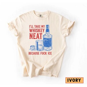 Whiskey Neat FCK ICE Tee, Pro-Immigrant Shirt Bild 4