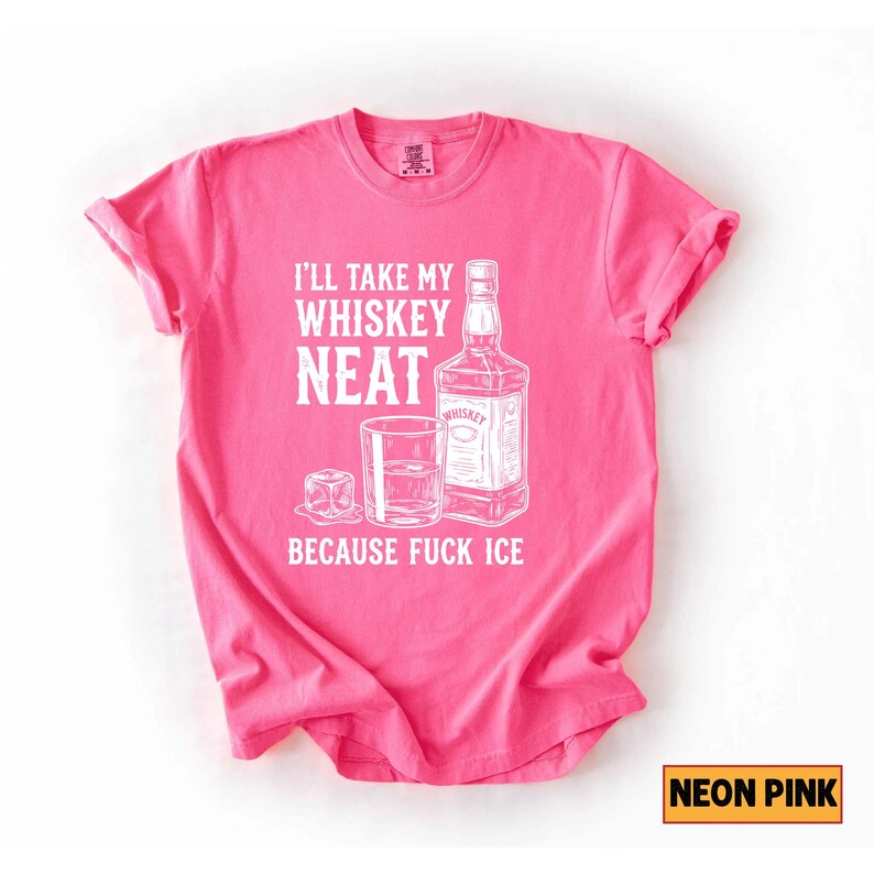 Whiskey Neat FCK ICE Tee, Pro-Immigrant Shirt Bild 14