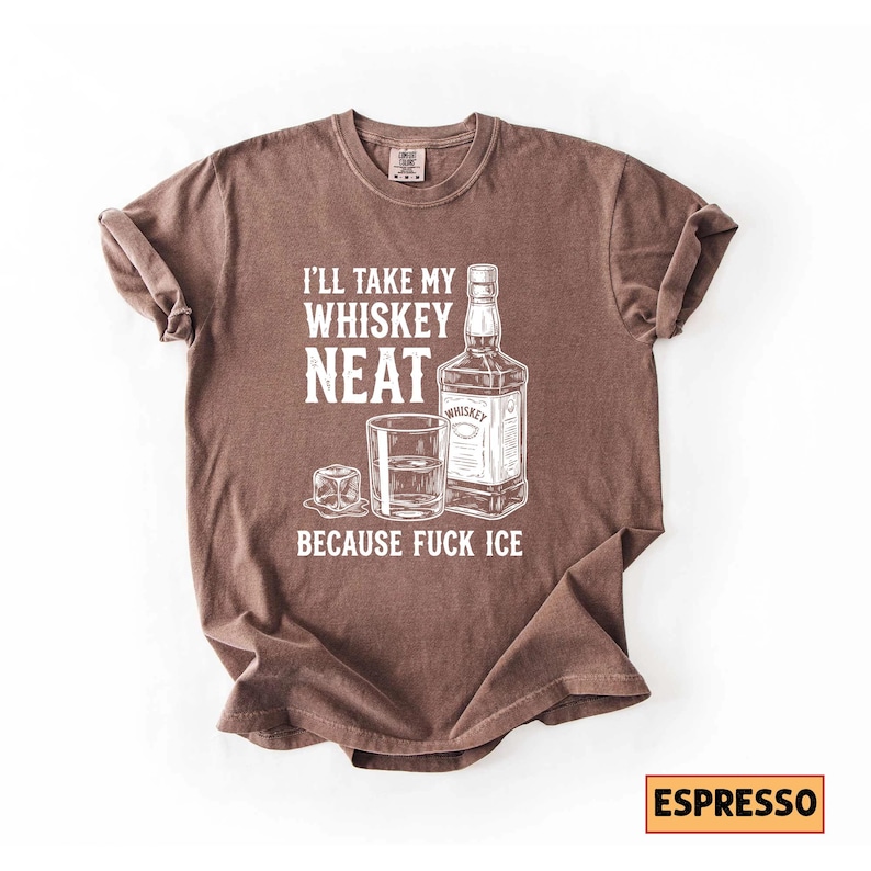Whiskey Neat FCK ICE Tee, Pro-Immigrant Shirt Bild 1
