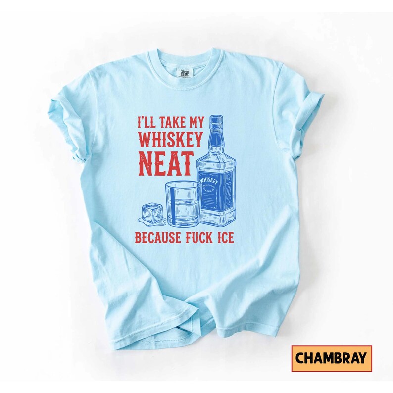Whiskey Neat FCK ICE Tee, Pro-Immigrant Shirt Bild 8