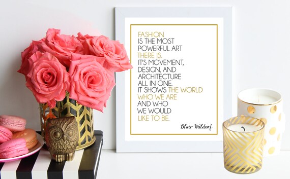 Blair Waldorf Zitat Mode Ist Leistungsfähige Art Etsy