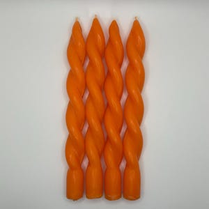 Orange Double Strand Beeswax Candles - Set of 4