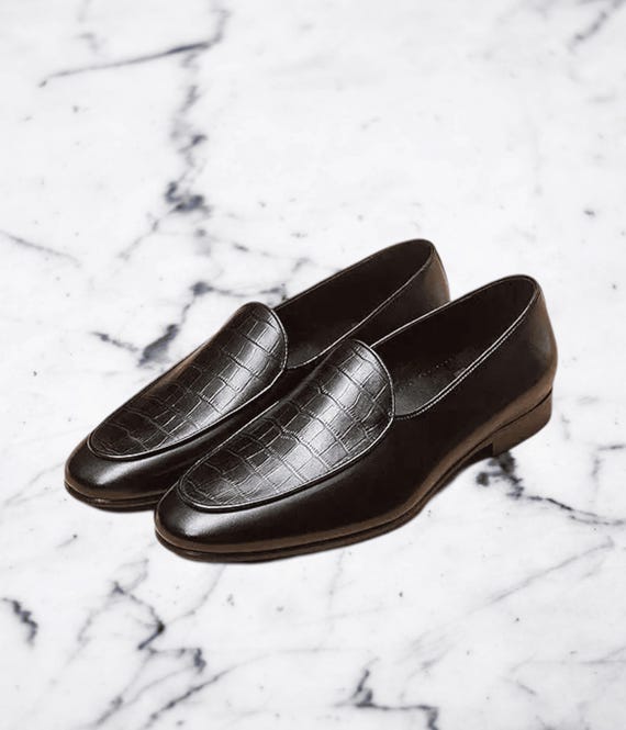 Gifennse Men's Slip-On Loafers Synthetic Leather Dress Shoes - Black Gifennse Men's Slip-On Loafers Synthetic Leather Dress Shoes - Black