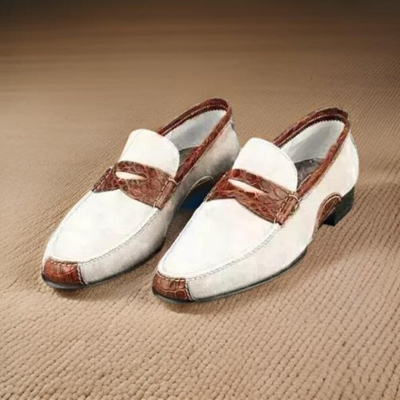 Houston | Two-Tone Brown Leather Loafers main image 1