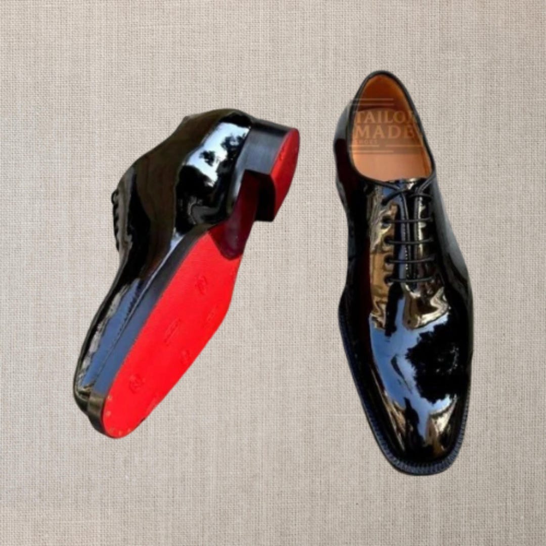 Christian Louboutin Men's Dandelion Black Patent Leather Flats