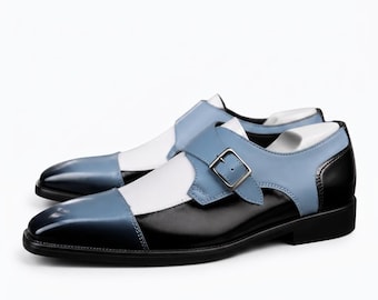Chaussures élégantes pour hommes, style bloc, à bout rond, parfaites pour les mariages, les affaires et les occasions décontractées.