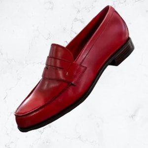 Handmade Rossi Men's Italian Leather Penny Loafers Shoes