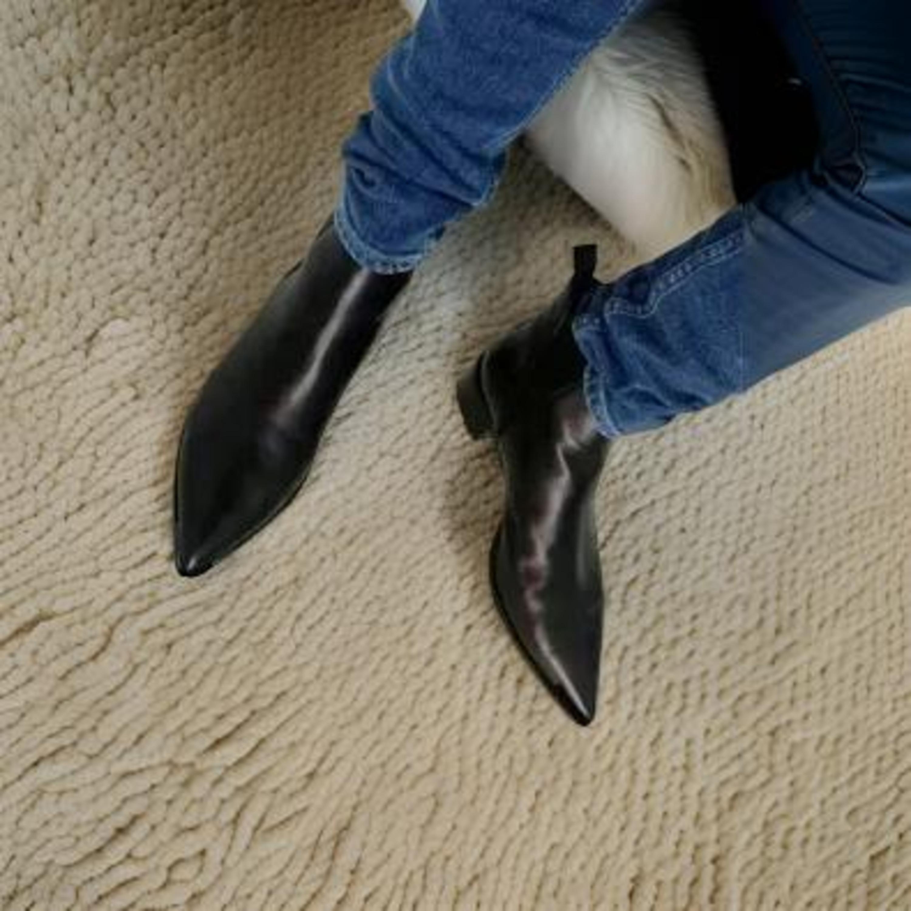 Pointy Leather Boots - Etsy Canada