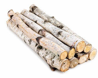 Natural Birch Poles, 18 Inch Set of 6