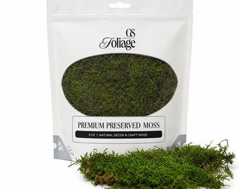 Premium Preserved Sheet Moss 3oz Bag
