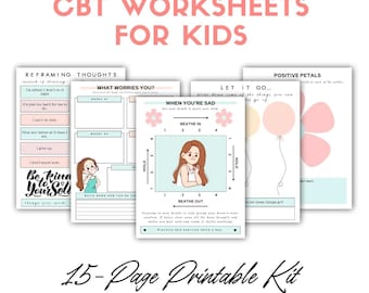 CBT worksheets for kids | Kids daily checklists | Kids reward charts | Bundle