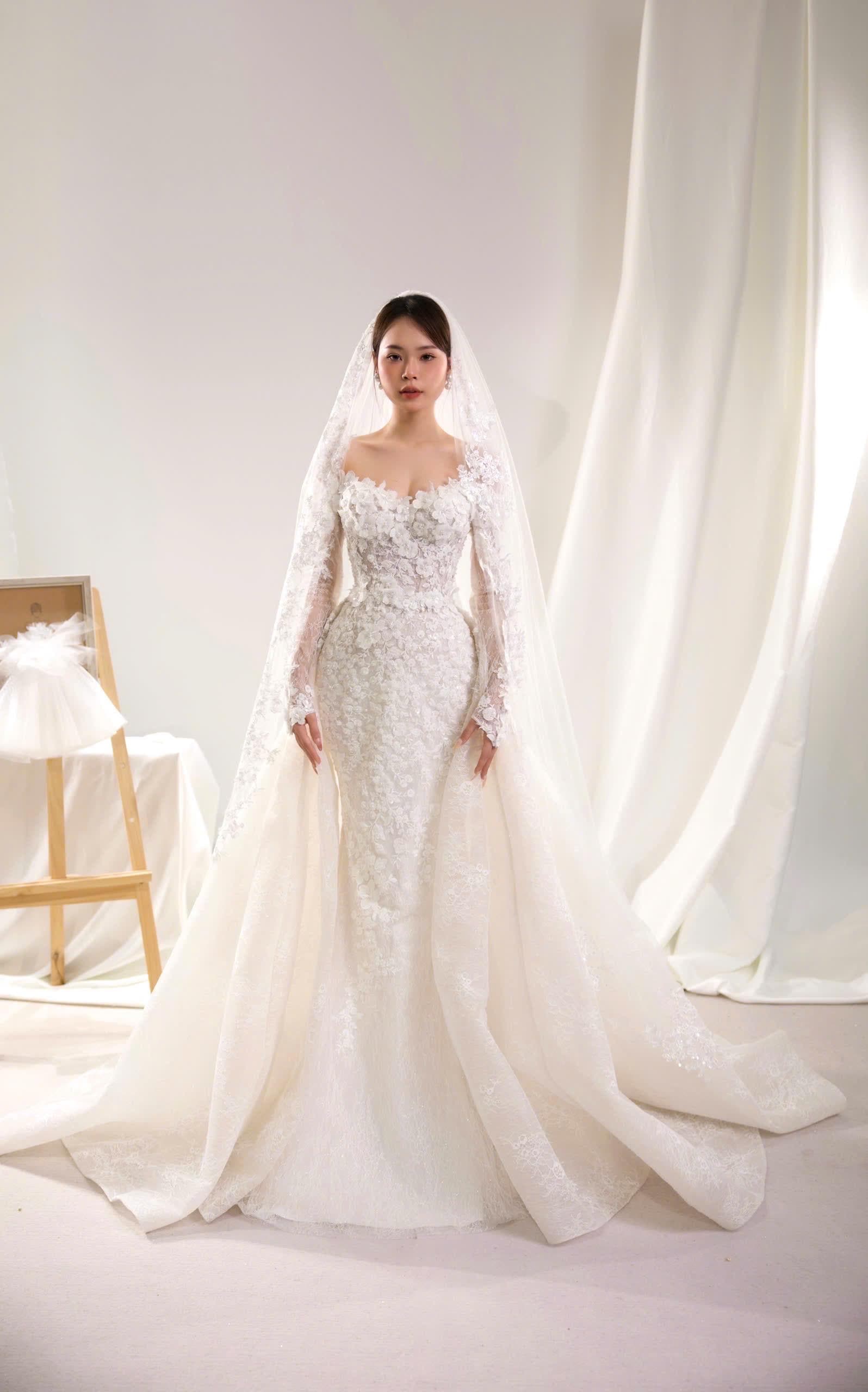 chinese dress ladies Bohemian Lace Wedding Dress With Long Sleeves