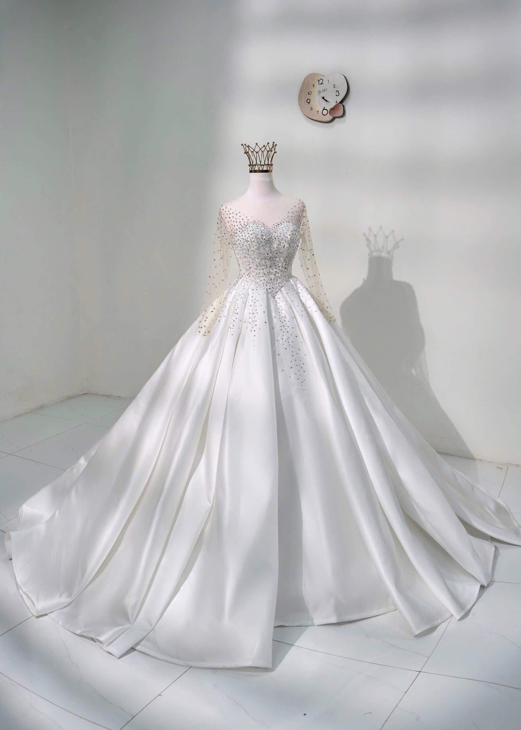 Satin Ball Gown Wedding Dress