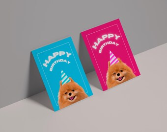Carte de joyeux anniversaire - petit chien