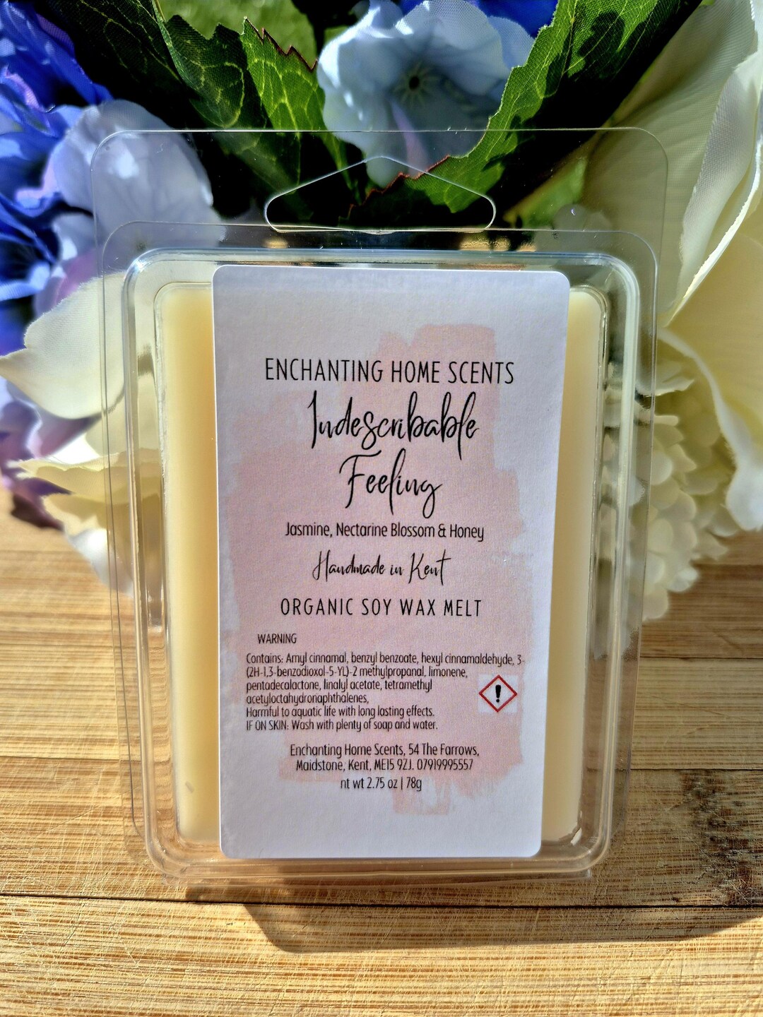 Jasmine, Nectarine Blossom & Honey Scented Soy Wax Melt | Highly ...