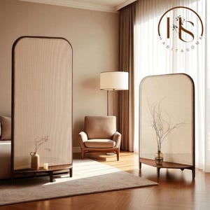 Rattan Raumteiler, Massivholz Sichtschutz, Deko-Trennwand