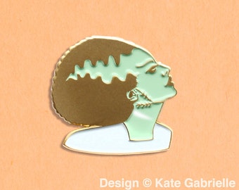 Bride of Frankenstein enamel lapel pin / Buy 3 Pins Get 1 Free with code PINSGALORE