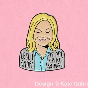 Leslie Knope Parks and Recreation enamel lapel pin / Buy 3 Pins Get 1 Free with code PINSGALORE