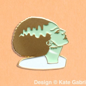 Bride of Frankenstein pastel enamel lapel pin