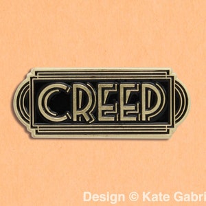 Creep black and gold enamel lapel pin / Buy 3 Pins Get 1 Free with code PINSGALORE image 1