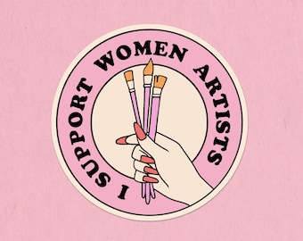 Pegatina "Apoyo a las mujeres artistas"