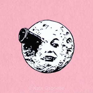 A Trip to the Moon classic movie enamel lapel pin